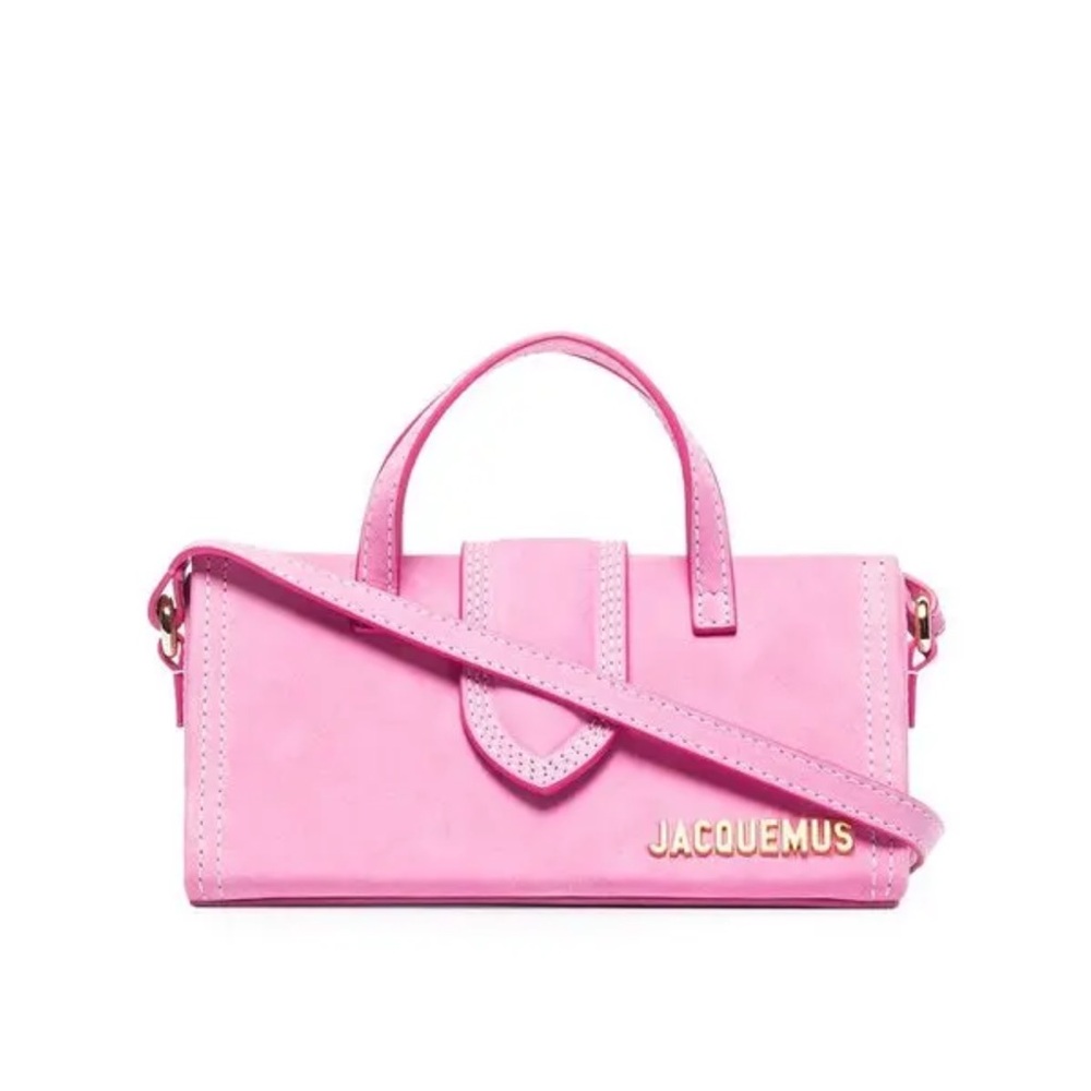 Jacquemus Le Bambino satchel in pink suede - Picture 3 of 7
